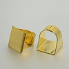 Adjustable Brass Pad Ring Setting Components for Jewelry Making KK-J181-37G-1