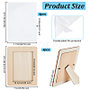 Olycraft 4Pcs Unfinished Natural Wood Photo Frames WOOD-OC0002-55A-2