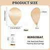 BENECREAT 16Pcs Brass Drawbench Stud Earring Findings KK-BC0011-40-2