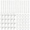 Iron Ends with Twist Chain Extension & Open Jump Rings DIY-YW0010-74S-1