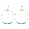 Synthetic Turquoise Dangle Earrings EJEW-JE05809-1