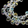 AB Color Plated Electroplate Transparent Glass Beads Strands EGLA-M030-01A-AB01-4