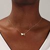 Simple Style Adjustable 316L Surgical Stainless Steel Heart and Initial Pendant Necklaces for Women WG95AEF-11-2
