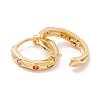 Real 18K Gold Plated Cubic Zirconia Huggie Hoop Earrings for Girl Women EJEW-I260-03G-NR-2