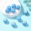 Glazed Porcelain Beads X-PORC-D001-8mm-12-5