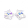 AB Color Plated Transparent Electroplate Glass Charms GLAA-H104-A04-3