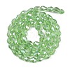 Transparent Electroplate Glass Beads Strands EGLA-N013-T6mm-B13-2