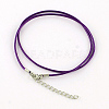 Waxed Cotton Cord Necklace Making MAK-S032-2mm-107-1
