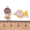 Alloy Enamel Pendants AL-CBA55D2-03G-3