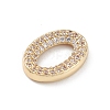 Rack Plating Brass Micro Pave Clear Cubic Zirconia Linking Rings KK-L155-58G-3