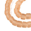 Transparent Frosted Glass Beads Strands GLAA-N072-01A-A05-3