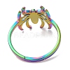 Ion Plating(IP) 304 Stainless Steel Spider Adjustable Ring for Women RJEW-M149-06RC-2