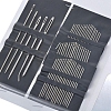 55Pcs Stainless Steel & Iron Yarn Needles PW-WG1A203-01-2
