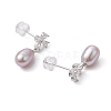 Natural Pearl Ear Studs EJEW-P286-09P-2