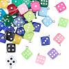 40Pcs 2 Colors Transparent/Opaque Acrylic Enamel Pendants TACR-SC0002-69-1