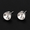 304 Stainless Steel Stud Earring Settings STAS-I088-H-02S-1
