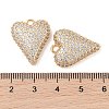 Brass Micro Pave Clear Cubic Zirconia Pendants KK-S388-01G-04-3