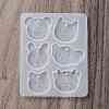 Rabbit/Dragon/Cat Pendant DIY Silhouette Silicone Mold X1-DIY-K073-09B-3
