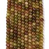 Ombre Effect Dyed Crackle Glass Beads Strands GLAA-Q106-01A-B01-2
