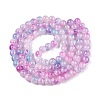 Baking Paint Crackle Glass Bead Strands DGLA-R053-03J-1-2