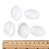 Transparent Oval Glass Cabochons X-GGLA-R022-35x25-5