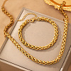 304 Stainless Steel Chain Bracelets & Necklaces Sets FS-WGEEBCF-01-1