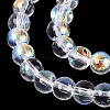 Electroplate Transparent Glass Beads Strands EGLA-Q132-4MM-A20-3