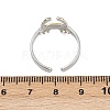 304 Stainless Steel Double Color Cuff Rings RJEW-S635-01GP-18-5