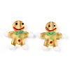 Gingerbread Man Handmade Lampwork Beads LAMP-G150-04D-1