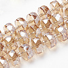 Electroplat Glass Beads Strands EGLA-Q092-8mm-D09-1