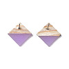 Opaque Resin & Wood Stud Earrings EJEW-N017-005A-B04-4