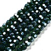 Electroplate Transparent Glass Beads Strands EGLA-A035-T6mm-A10-1