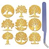 Nickel Metal Waterproof Self-Adhesive Picture Stickers DIY-WH20016-034-1