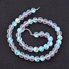 Synthetic Moonstone Beads Strands G-F430-01-8mm-2