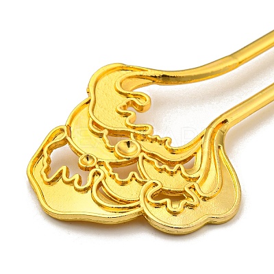 Alloy Sea Wave Hair Sticks for Enamel OHAR-PW0006-16B-1