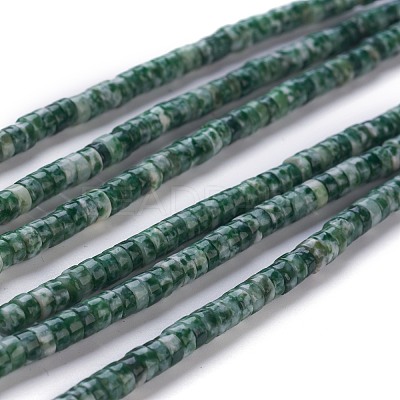 Natural Green Spot Stone Beads Strands G-H230-28-1