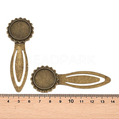20mm Tray Bookmark Cabochon Settings PALLOY-S033-40AB-NR-1