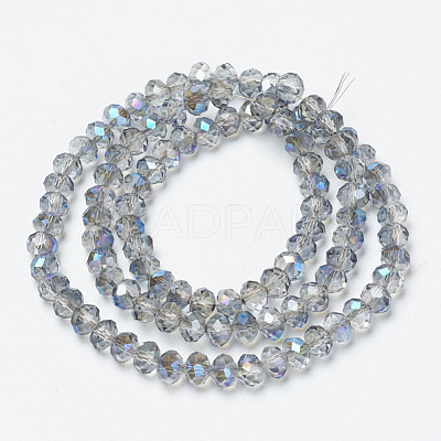 Electroplate Glass Beads Strands EGLA-A034-T6mm-I18-1