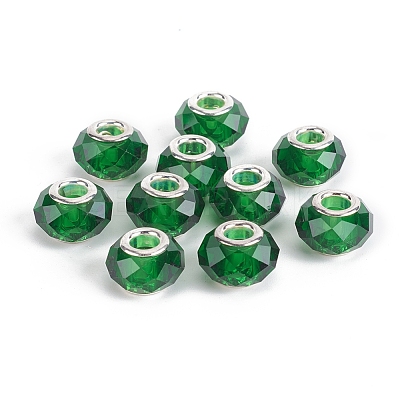 Faceted Glass European Beads GPDL-E004-01D-1