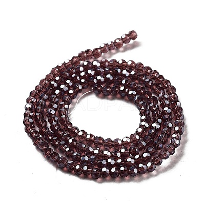 Electroplate Transparent Glass Beads Strands EGLA-A035-T3mm-A13-1