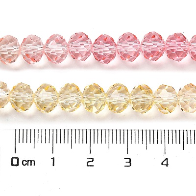 Transparent Painted Glass Beads Strands LS-DGLA-A034-T8mm-A09-1