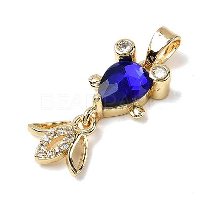 Brass Micro Pave Cubic Zirconia Pendants KK-K375-27G-20-1