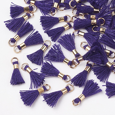Polycotton(Polyester Cotton) Tassel Pendant Decorations FIND-S275-12G-1