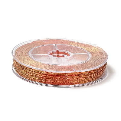 10 Rolls 10 Colors 6-Ply PET Polyester Metallic Thread OCOR-L046-03A-1