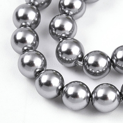 Baking Paint Pearlized Glass Pearl Bead Strands HY-N002-5mm-A01-1