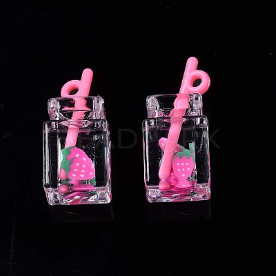 Imitation Drink Resin Pendants CRES-S359-32H-1