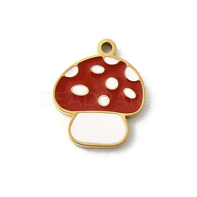 304 Stainless Steel Enamel Charms STAS-I335-03G-04-1