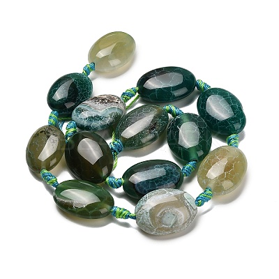 Natural Fire Crackle Agate Beads Strands G-F807-E01-01B-1