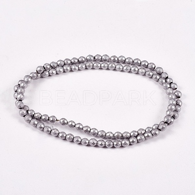 Electroplate Non-magnetic Synthetic Hematite Beads Strands G-J169C-4mm-07-1