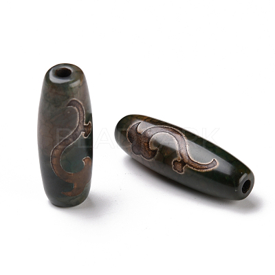 Tibetan Style dZi Beads TDZI-E004-09-1
